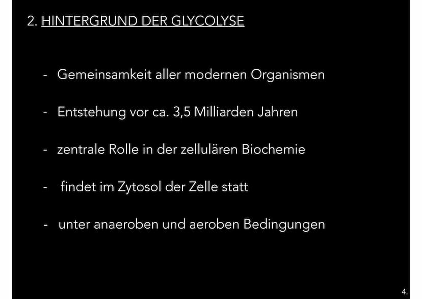 GLYCOLYSE
EIN TEILPROZESS DER ZELLATMUNG
شاہد GLIEDERUNG
1. Allgemeine Informationen
2. Hintergrund
7. Bausteine - Zellmaterial
6. Energiege