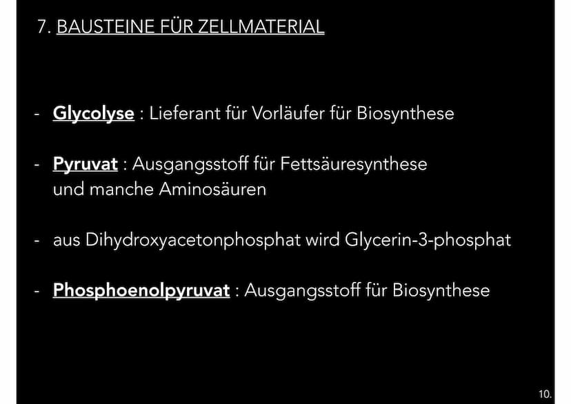 GLYCOLYSE
EIN TEILPROZESS DER ZELLATMUNG
شاہد GLIEDERUNG
1. Allgemeine Informationen
2. Hintergrund
7. Bausteine - Zellmaterial
6. Energiege