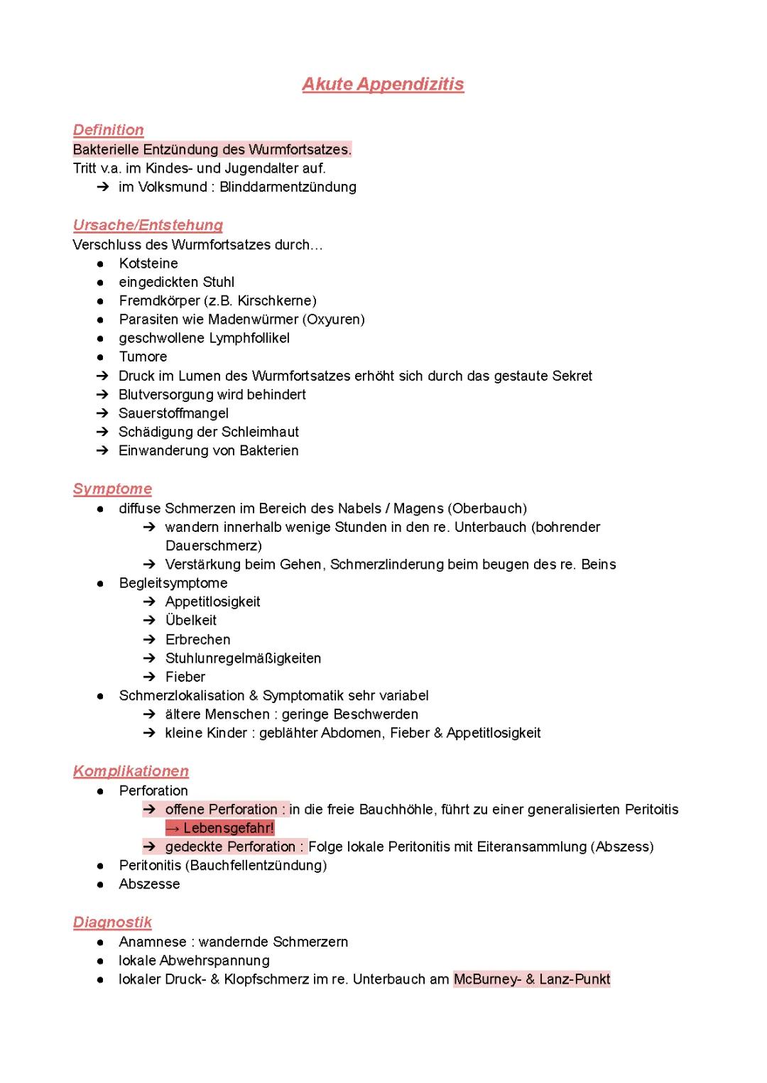 Akute Appendizitis 