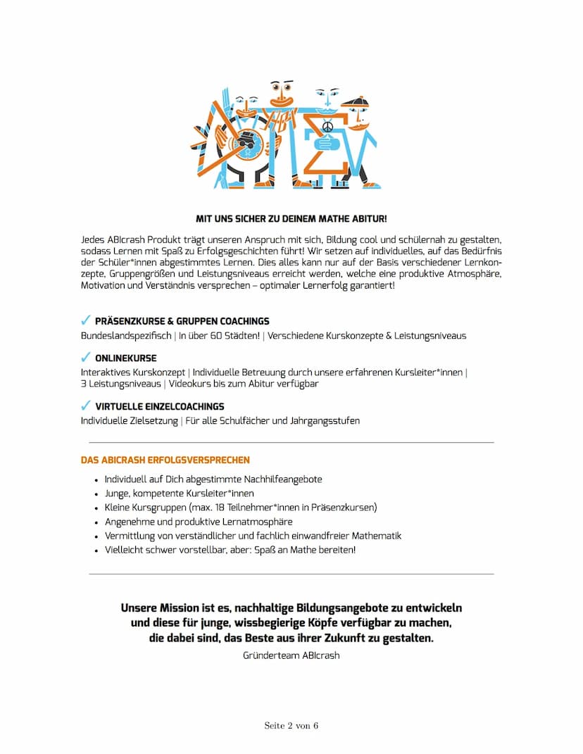 ABI CRASH
Mathe-Abi Erfolgs-Checkliste
für den Abiturjahrgang 2022
in Deinem Bundesland
Auf den nachfolgenden Seiten findest Du unsere „Math
