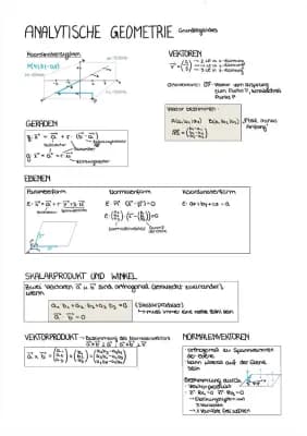 Know Analytische Geometrie Zusammenfassung (lineare Algebra) thumbnail