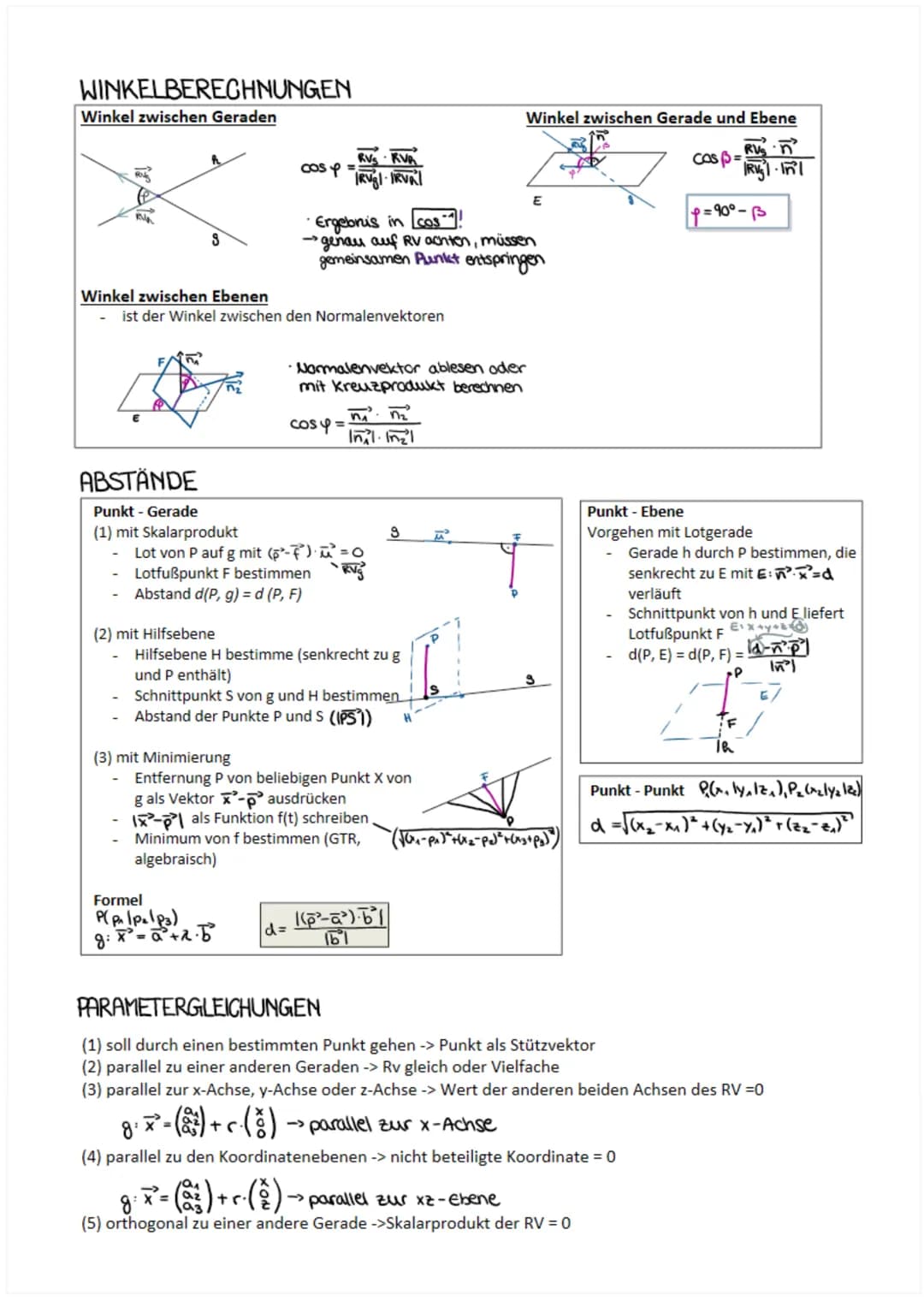 ANALYTISCHE GEOMETRIE Grundlegendes
Koordinatensystem
P(4131-0,5)
x2-Ebene
GERADEN
|g: x² = a₁
Stützvektor
g
x² = ²² +r⋅M
EBENEN
+r. (b²-a²)