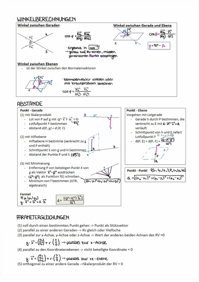 ANALYTISCHE GEOMETRIE Grundlegendes
Koordinatensystem
P(4131-0,5)
x2-Ebene
GERADEN
|g: x² = a₁
Stützvektor
g
x² = ²² +r⋅M
EBENEN
+r. (b²-a²)