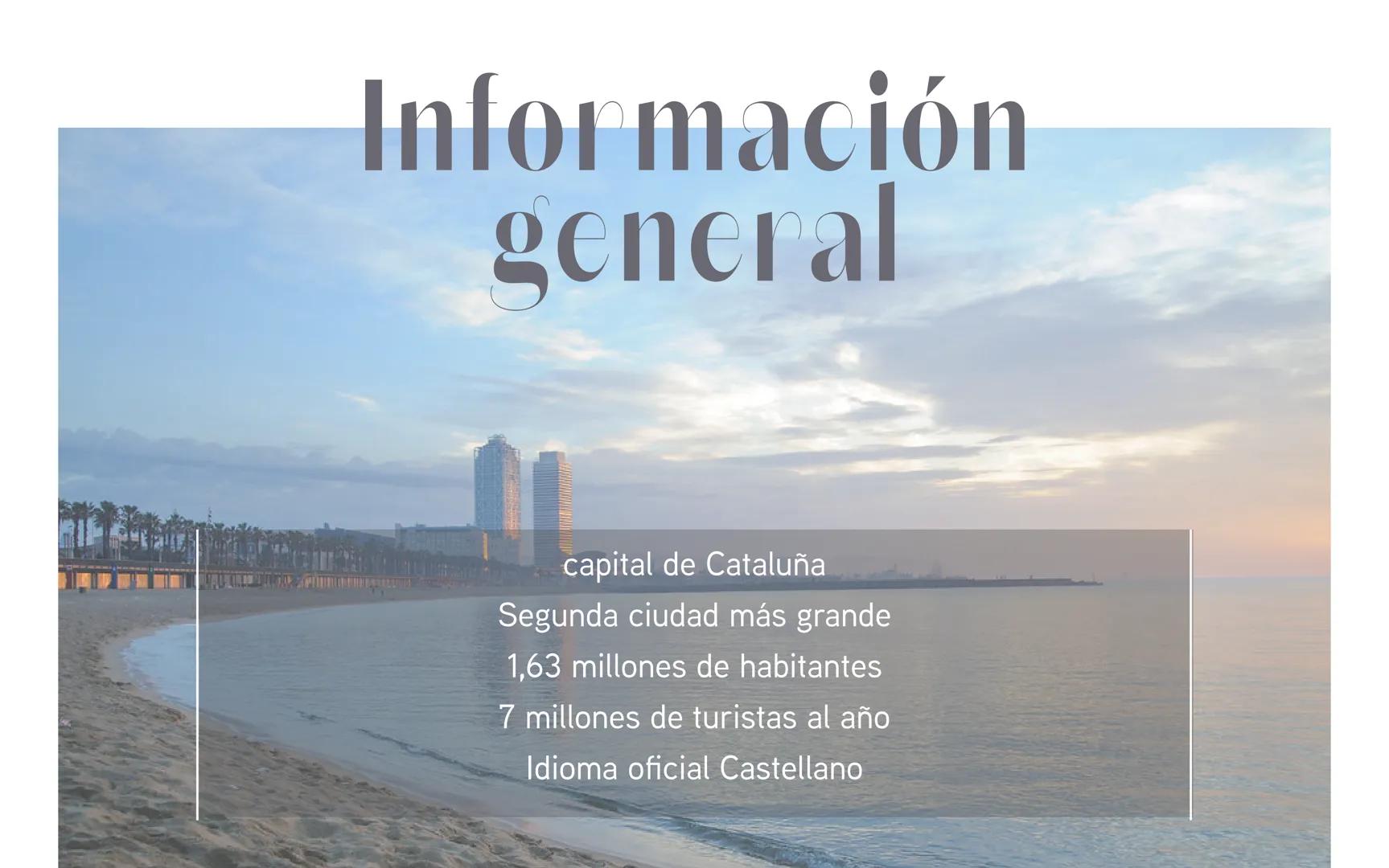 LAECHY ZHA
La ciudad de
Barcelona
Construcción:
General
lugares de interés
Festivales Información
general
capital de Cataluña
Segunda ciudad