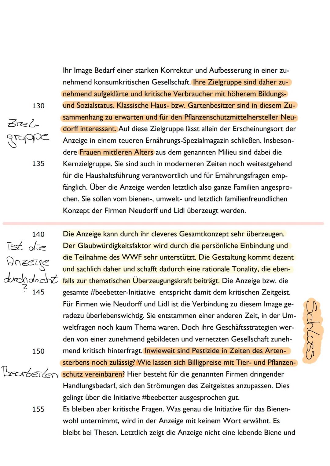 ANZEIGENANALYSE
EINLEITUNG VORBEREITUNG
worum geht es in der Anzeige / Verbung?
Las ist Lichtig makieten.
• Wer ist die Zielgruppe?
Um was f