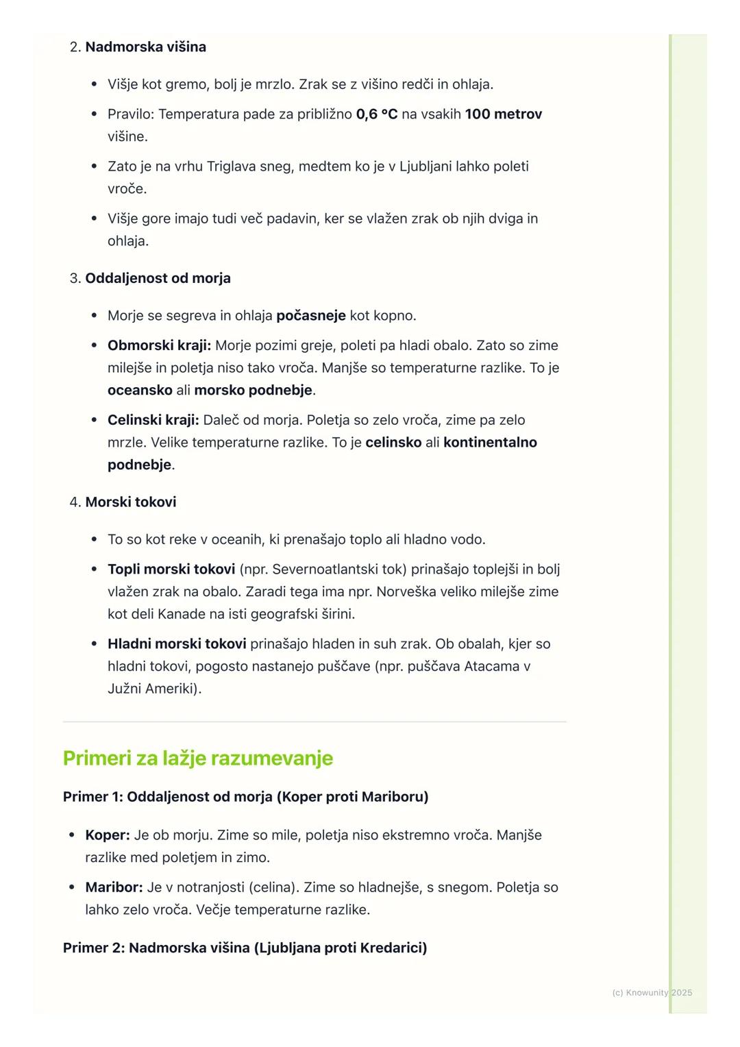 # Podnebni dejavniki in
podnebni pasovi

## Podnebni dejavniki

To so stvari, ki vplivajo na to, kakšno bo podnebje v nekem kraju. Podnebje 