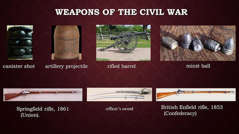 AMERICAN CIVIL WAR
(1861-1865) CONTENTS
What is Civil War?
Causes
Civil War Background
The Leaders
Battle of Bull Run
➤ Weapons of the Civil