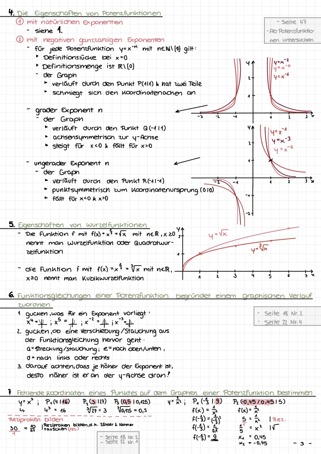 eléméntare funktionen und pótenzfunktionen
1. Allgemein
Definition:
Eine Funktion f mit der Funktionsgleichung f(x)=x" mit xERR und neN\ {0}