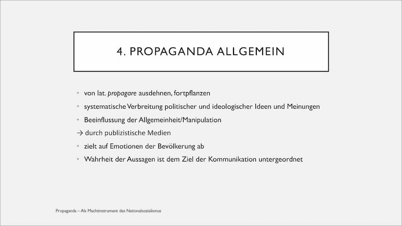 PROPAGANDA
ALS MACHTINSTRUMENT DES NATIONALSOZIALISMUS
2020/21
Ganz Deutſchland
hört den Führer
mit dem Volksempfänger INHALTSVERZEICHNIS
Ei