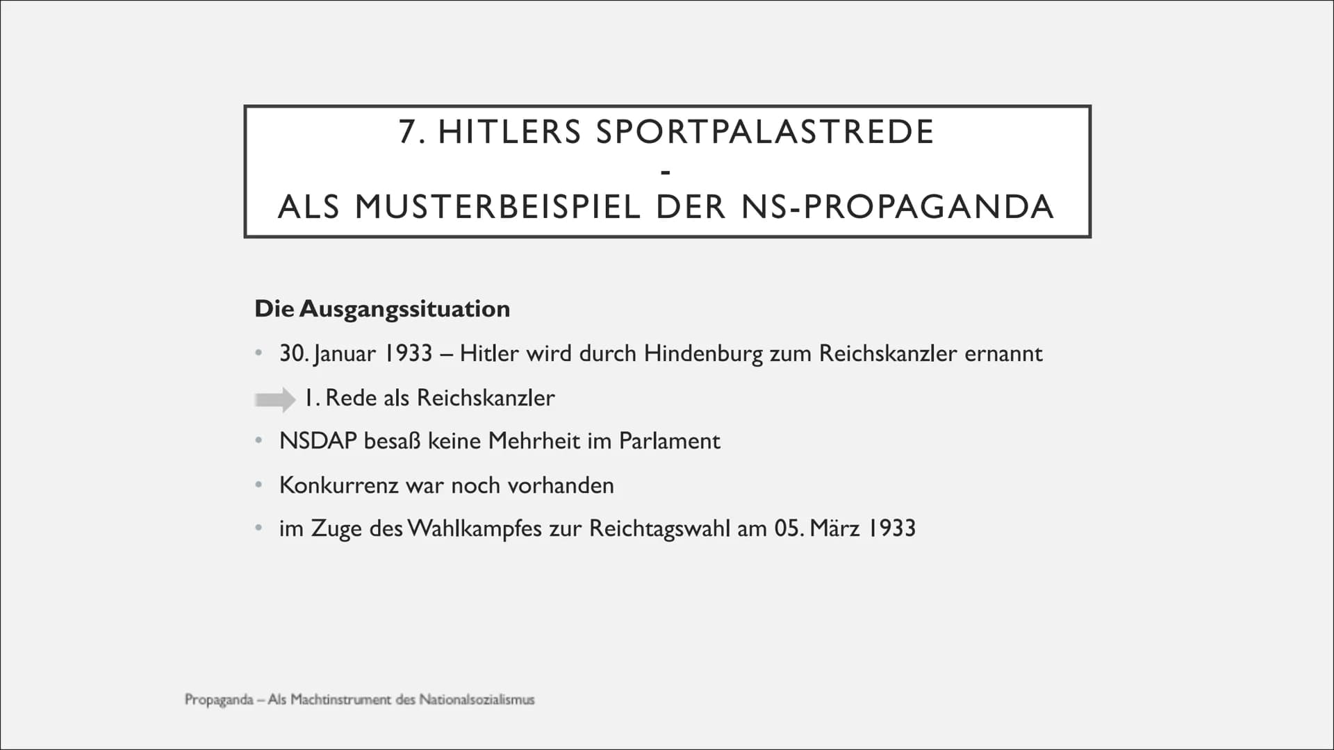 PROPAGANDA
ALS MACHTINSTRUMENT DES NATIONALSOZIALISMUS
2020/21
Ganz Deutſchland
hört den Führer
mit dem Volksempfänger INHALTSVERZEICHNIS
Ei