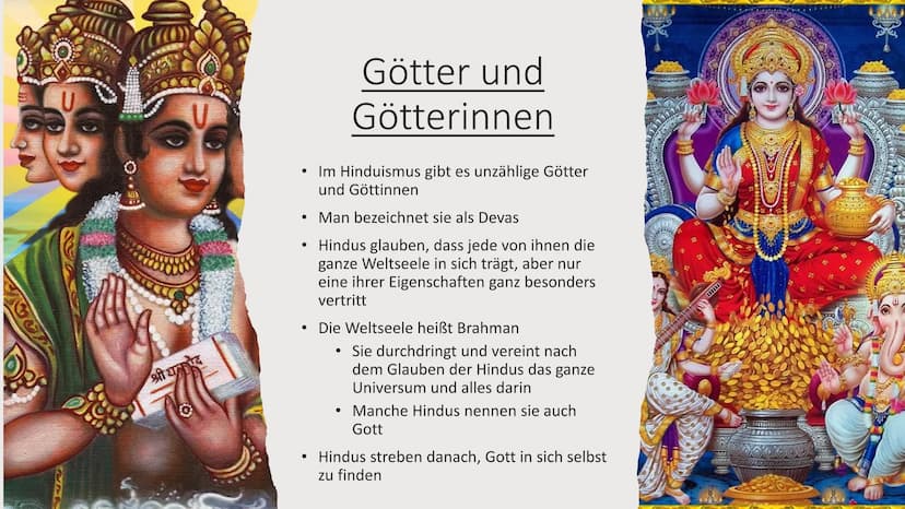 Gly
7549
Götter im Hinduismus ●
Allgemeines
• Entstehung
●
Inhaltsverzeichnis
●
Kastensystem
Wiedergeburt
Rituale und Feste
●
• Götter und G