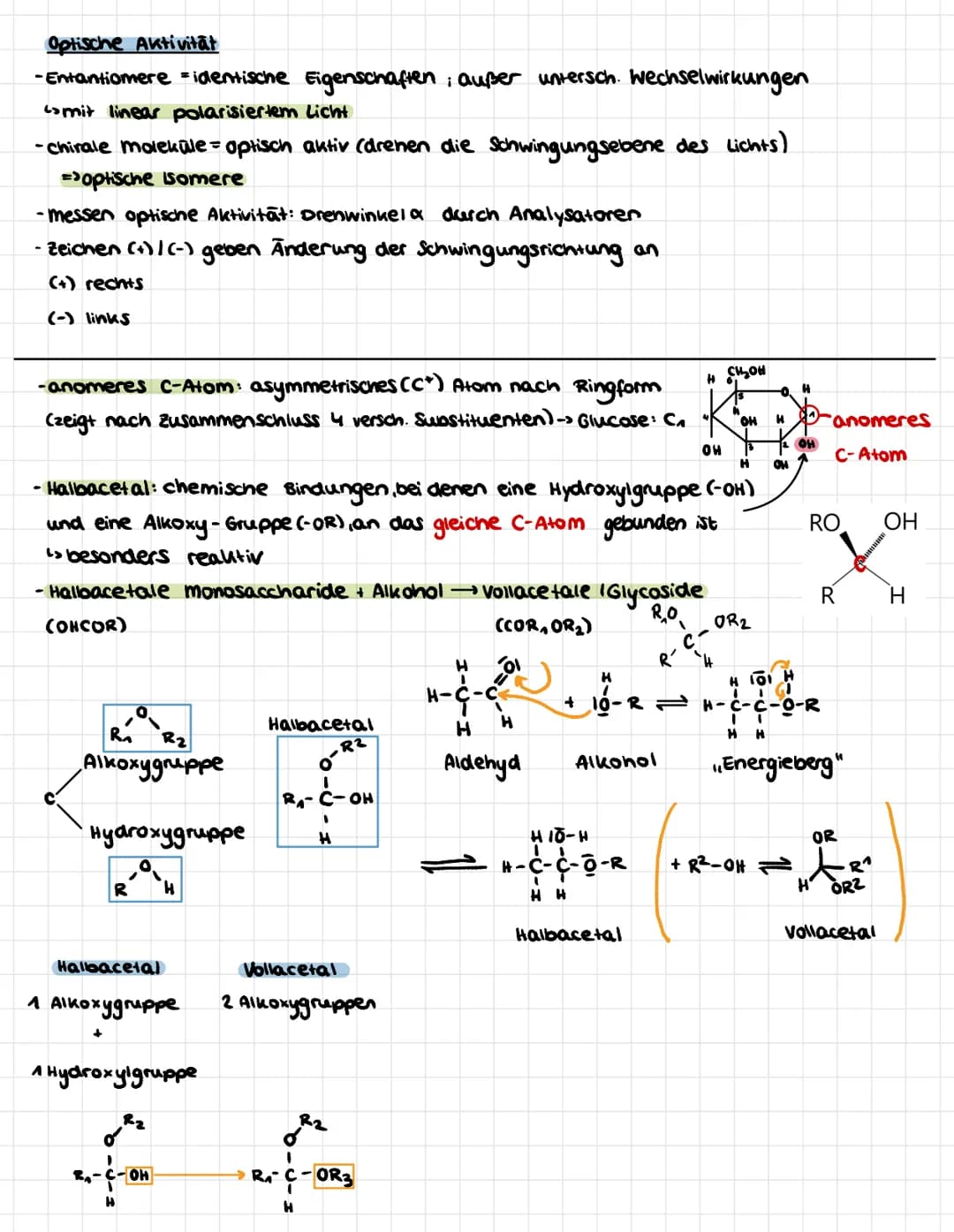 • Monosaccharide (Einfachzucker)
• Disaccharide (Zweifachzucker)
• Polysaccharide (Mehrfachzucker)
Aldose
1. Monosaccharide
Man unterscheide