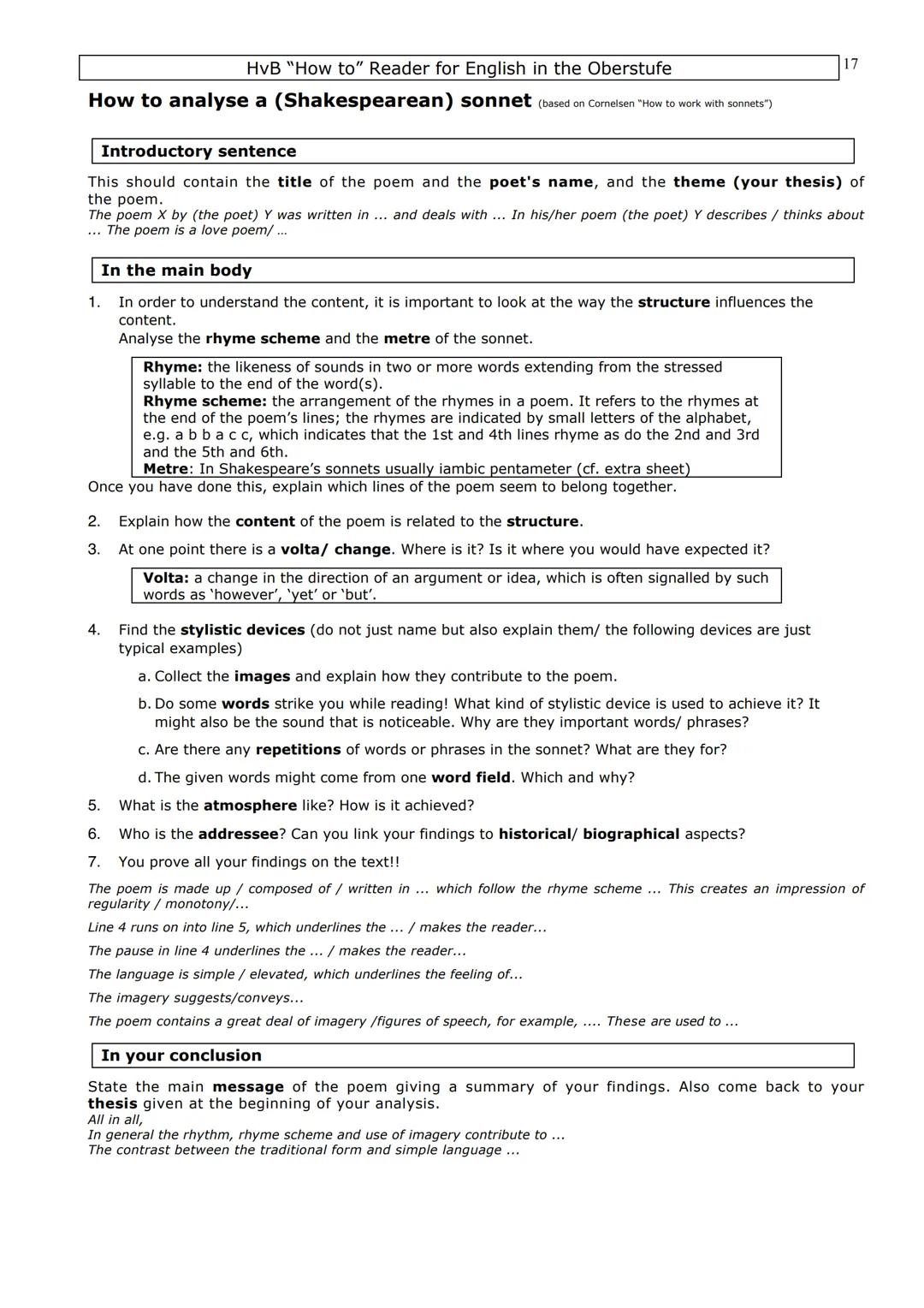 HvB "How to" Reader for English in the Oberstufe
Introduction
This collection of "How to do" materials is a guideline for you to help you go