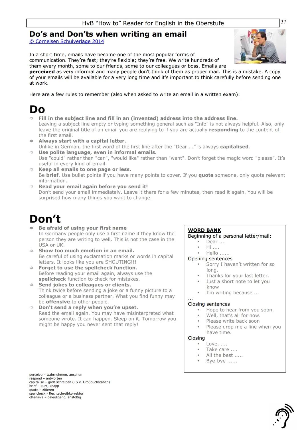 HvB "How to" Reader for English in the Oberstufe
Introduction
This collection of "How to do" materials is a guideline for you to help you go