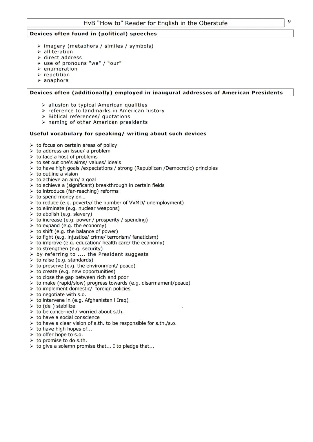 HvB "How to" Reader for English in the Oberstufe
Introduction
This collection of "How to do" materials is a guideline for you to help you go