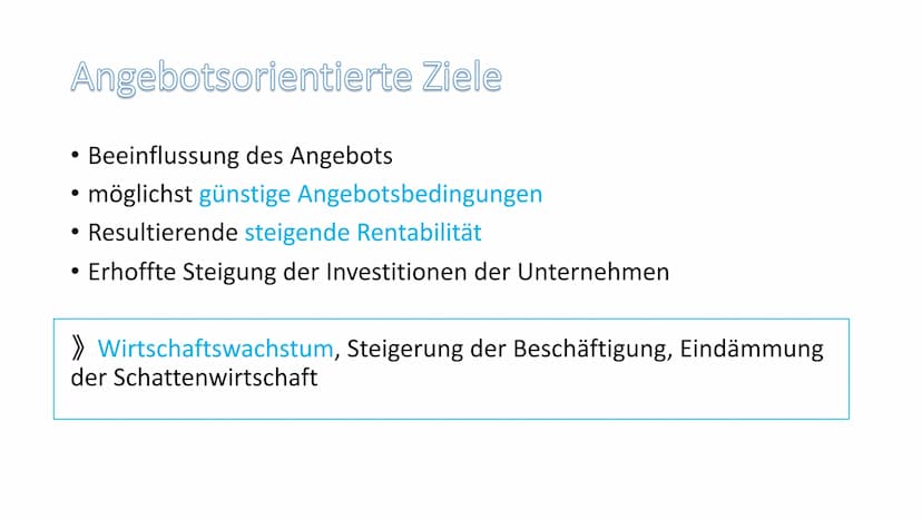 Verena Achiaa,
Christina Grottendieck,
Michelle Beitenger
Wirtschaftspolitische
Konzeptionen
Angebotsorientierte Wirtschaftspolitik
1
10
10 