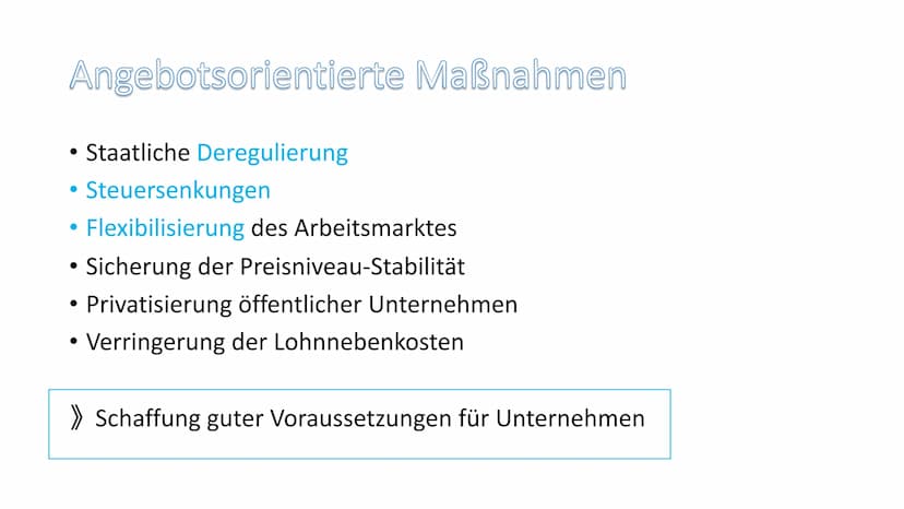 Verena Achiaa,
Christina Grottendieck,
Michelle Beitenger
Wirtschaftspolitische
Konzeptionen
Angebotsorientierte Wirtschaftspolitik
1
10
10 