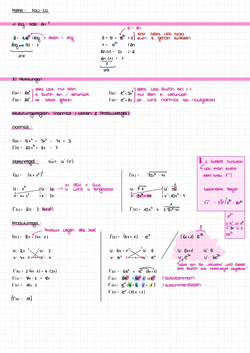 Klausur 4
I: Eine Funktion f(x) = c.at heißt Exponential funktion.
Dabei ist C = Anfangsbestand und a= wachstums-.
fautor.
↳a > 1: exponenti