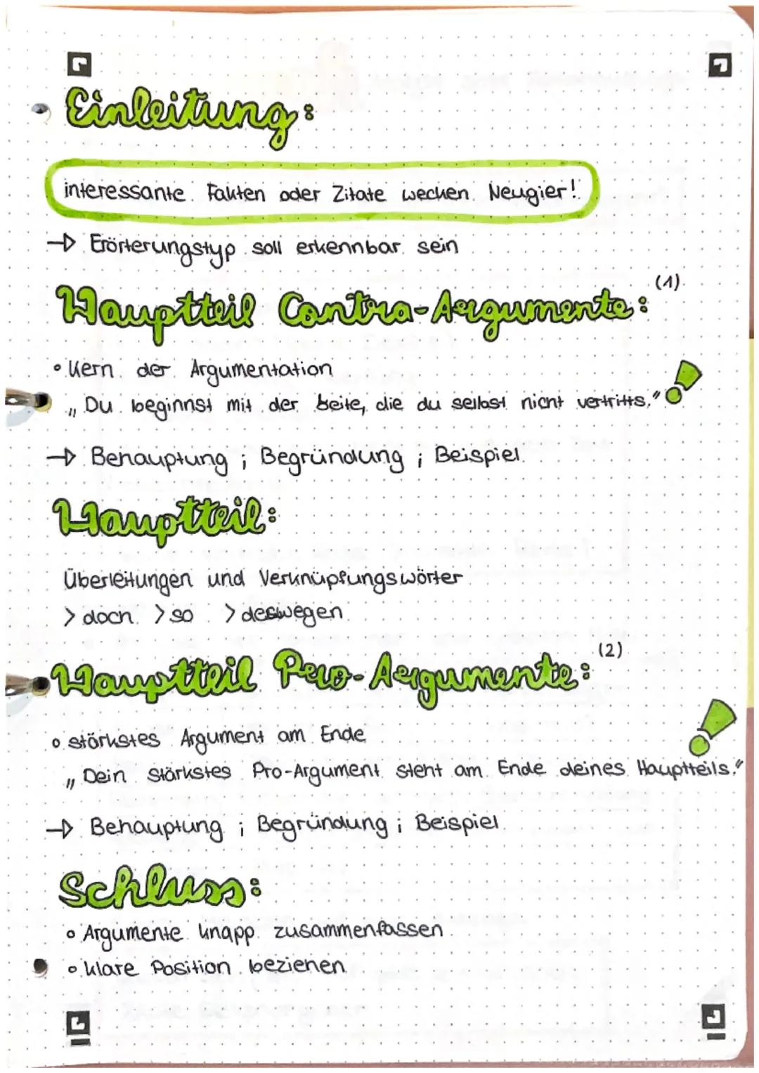 000
# "Erörterung

dialektische Erörterung = Pro & Contra-Argumente

*   für eine Seite
entscheiden!
*   Ziel: Leser von eigener
Meinung übe