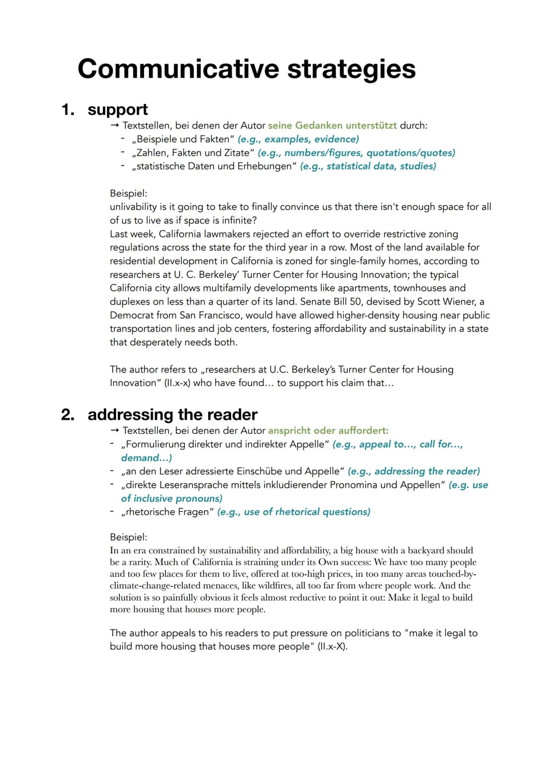 How to analyse "use of language"
1. imagery
Textstellen, bei denen der Autor sprachliche Bilder nutzt:
,,eine Bildhafte Sprache"; ,,anschaul