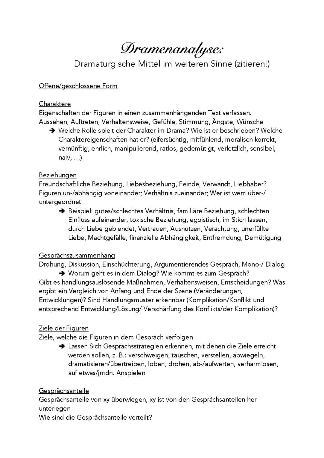 Dramenanalyse Deutsch Abitur Drama 