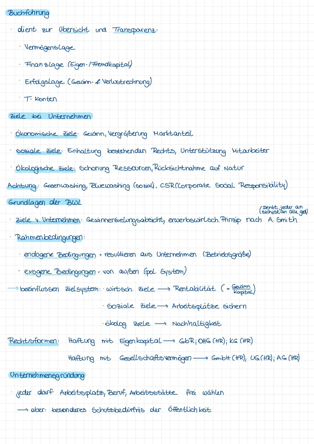 Buchführung
dient zur Übersicht und Transparenz:
Vermögenslage
Finan & lage (Eigen-/Fremdkapital)
Erfolgslage (Gewinn- & Verlustrechnung)
T-