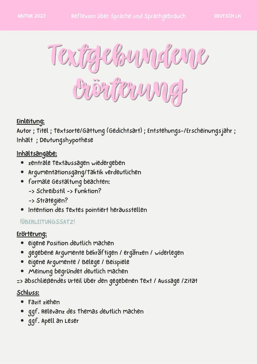 DEUTSCH
ABITUR
2023 ABITUR 2023
INHALT
textbezogen:
Reflexion über Sprache und Sprachgebrauch
nowe
HOW TO.....
• Interpretation literarische