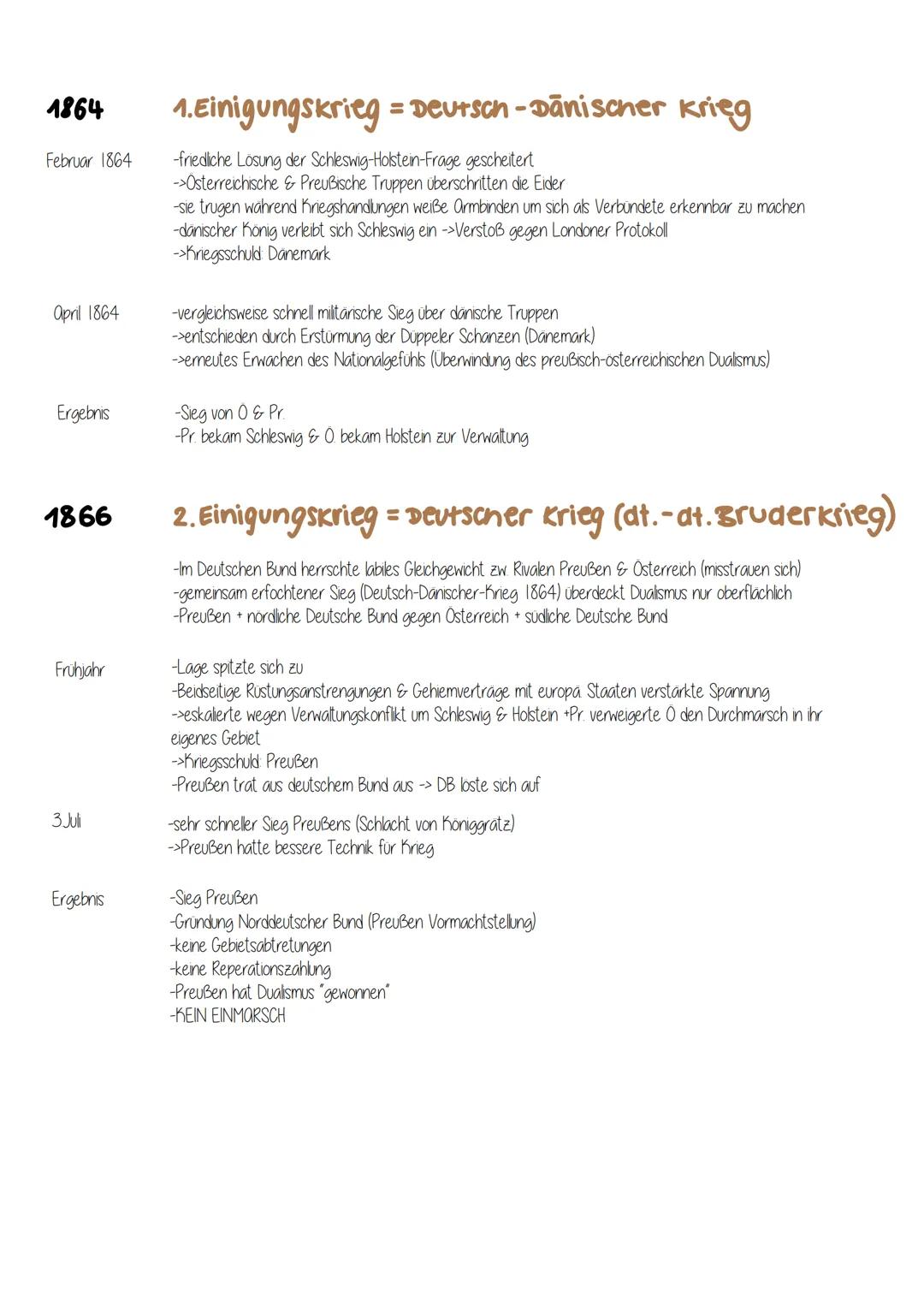 DER WEG ZUR REICHSGRÜNDUNG
1848/49 gescheiterte Revolution von „unten"
1862
23. September
30. September
1864
-nach Niederschlagung der Revol