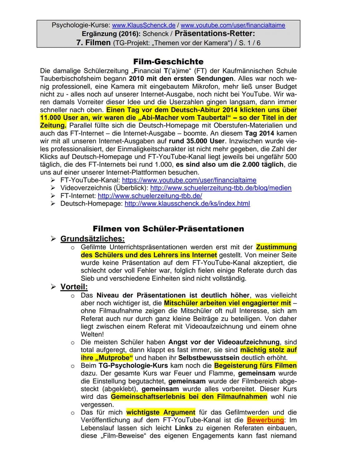Psychologie-Kurse: www.KlausSchenck.de/www.youtube.com/user/financialtaime
Ergänzung (2016): Schenck / Präsentations-Retter: 1. Einstieg / S