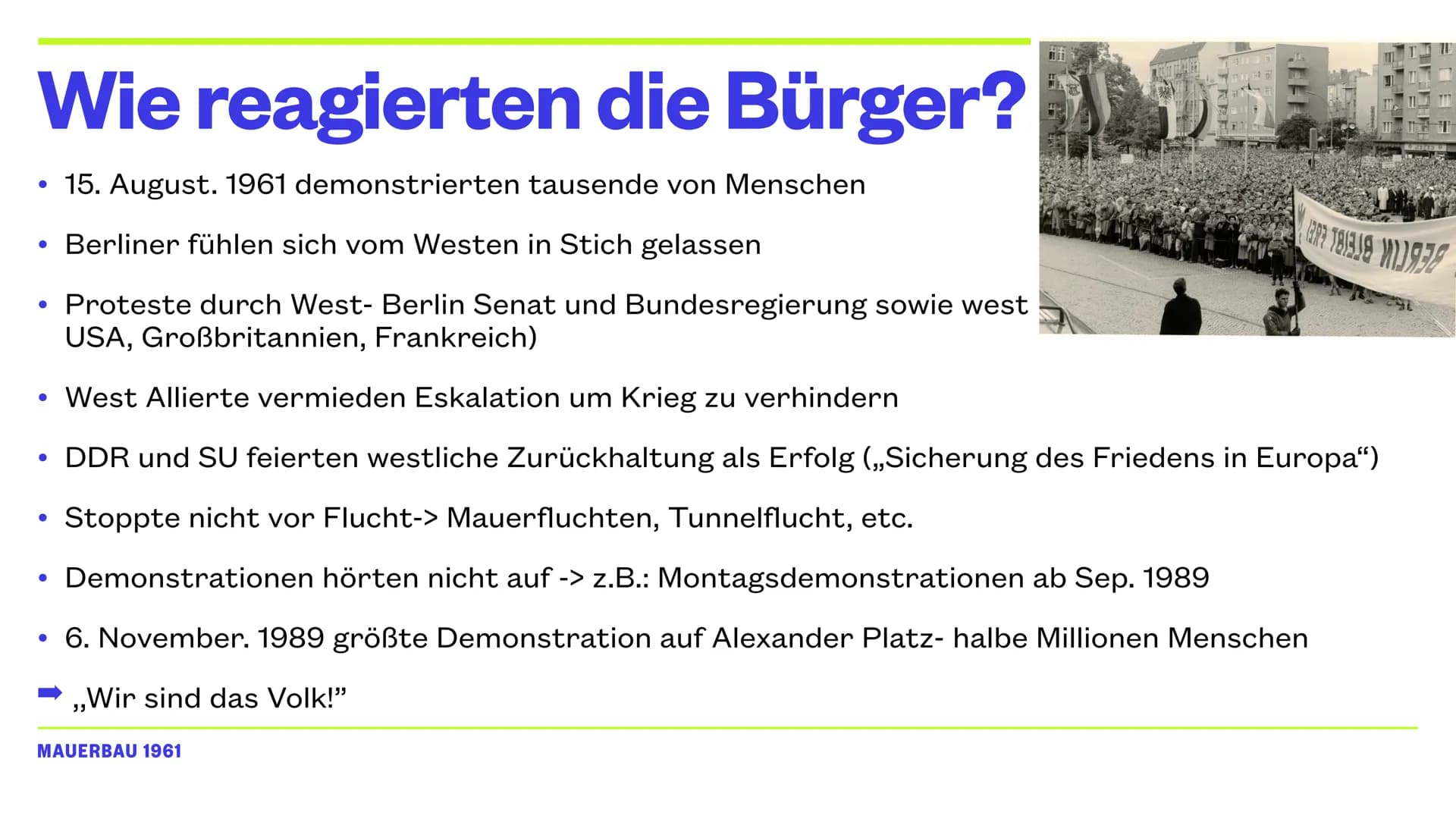 ,,Niemand hat die Absicht, eine Mauer
zu
errichten"
Walter Ulbricht HOE
Mauerbau 1961.
DIANA ALEXAND MENNER
LIZE
IZE Gliederung
●
●
Wie kam 
