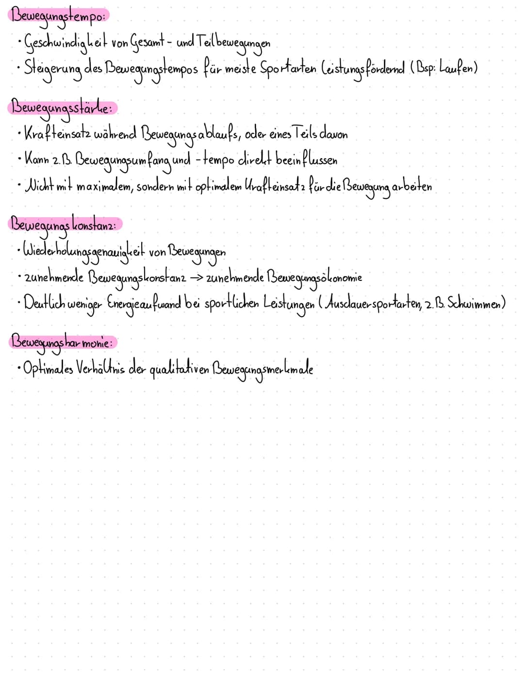 Sport
Lernzettel
# Sport Lernzettel
Themen:
1. Warum Bewegungsanalyse? (Buch Seite 3.6)
2. Qualitative Bewegungsmerkmale (Buch Seite 40- 4.4