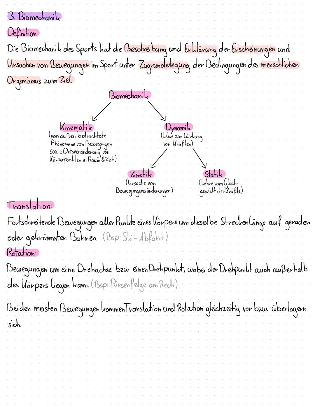 Sport
Lernzettel
# Sport Lernzettel
Themen:
1. Warum Bewegungsanalyse? (Buch Seite 3.6)
2. Qualitative Bewegungsmerkmale (Buch Seite 40- 4.4