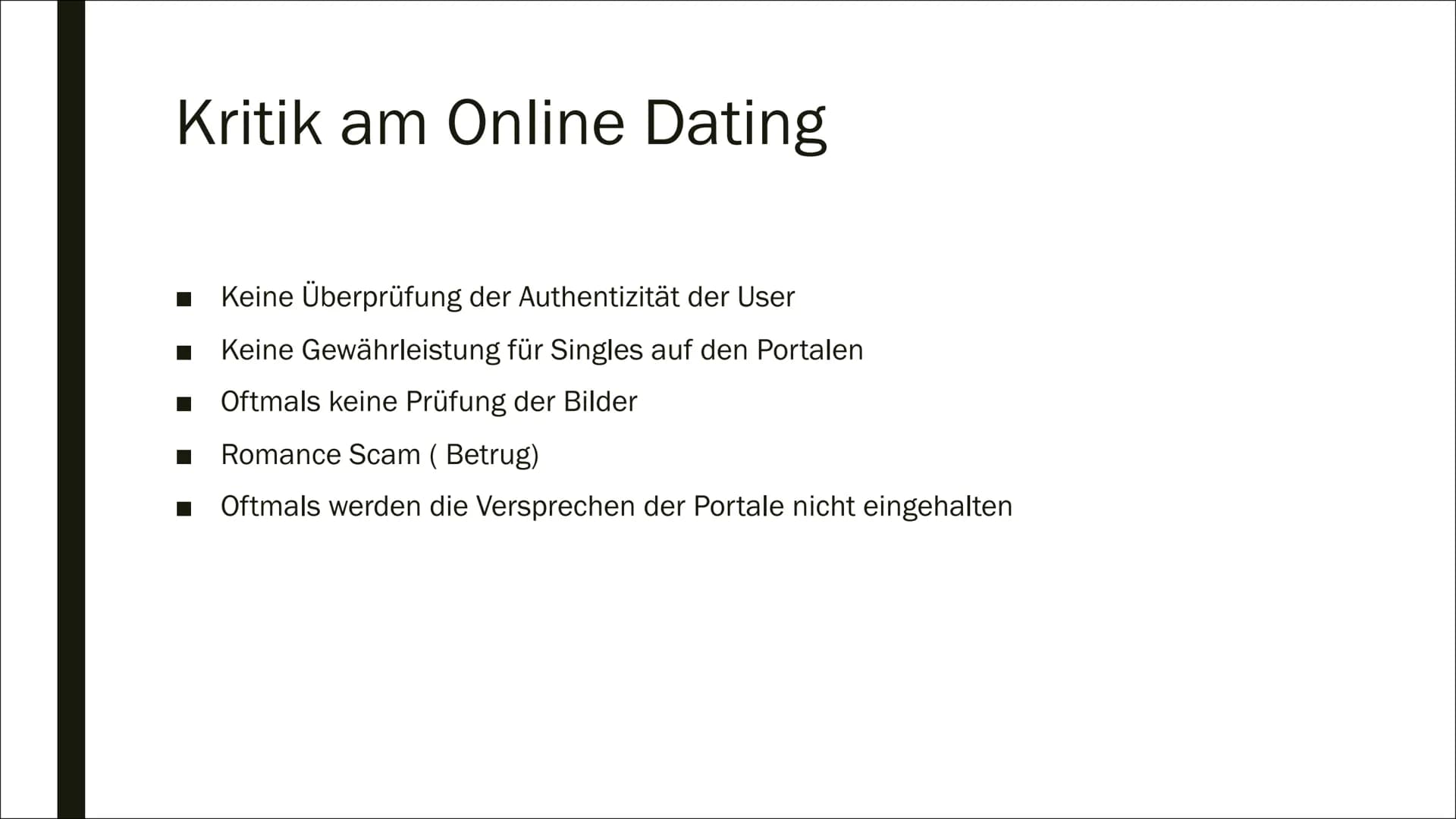 r
ONLINE
DATING
PORTALE
Der neue weg zum idealen Partner?
Viola Gliederung
■ Quality Partner
■
Dating in QualityLand
■ Onlinedating in der j