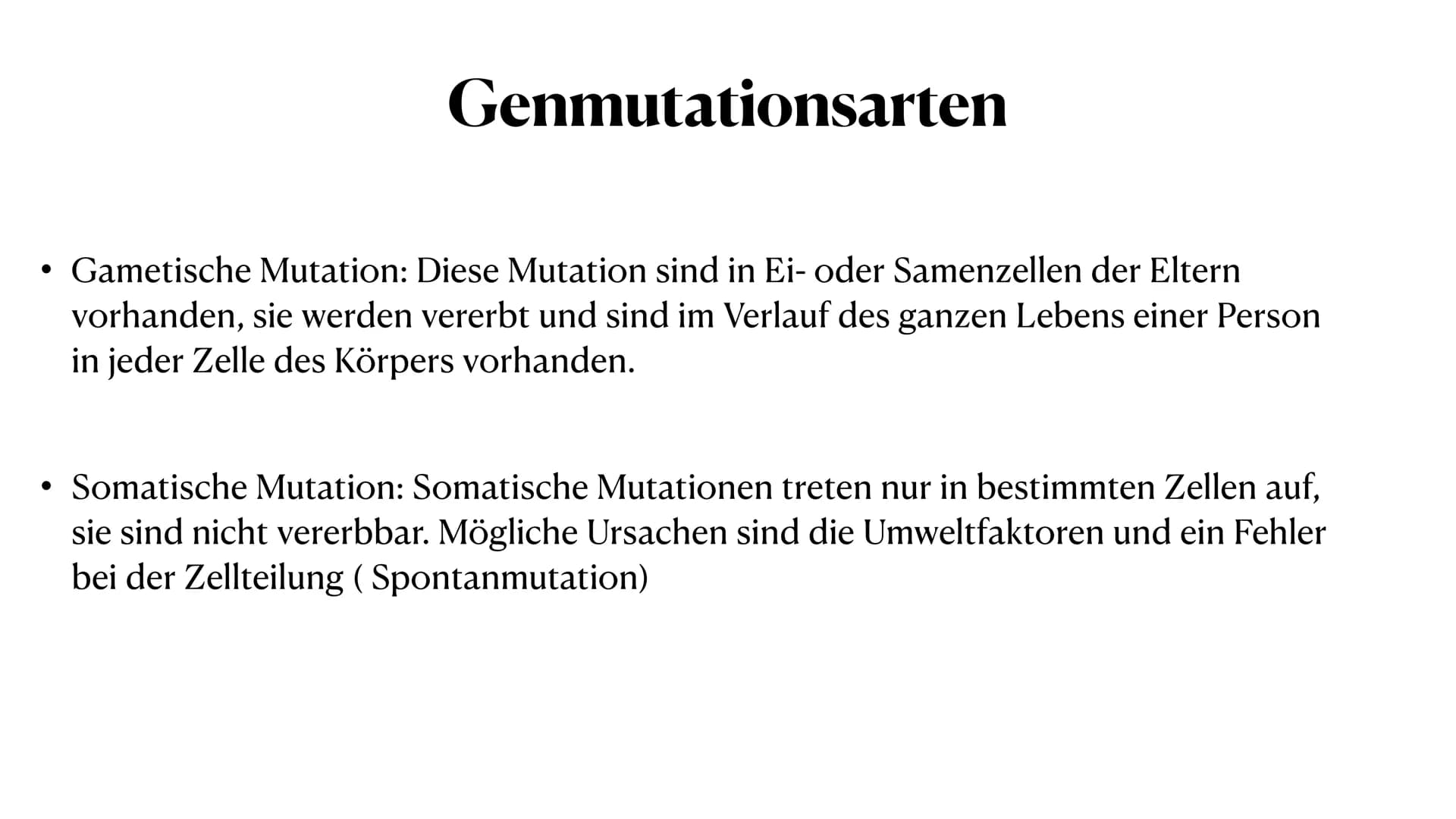 Mutation
Biologie_Lk_12
Julia Said, 23.06.2021 Mutation
Biologie_Lk_12
Julia Said, 23.06.2021 ●
●
●
Gliederung
●
Was sind Mutationen überhau