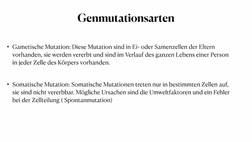 Mutation
Biologie_Lk_12
Julia Said, 23.06.2021 Mutation
Biologie_Lk_12
Julia Said, 23.06.2021 ●
●
●
Gliederung
●
Was sind Mutationen überhau