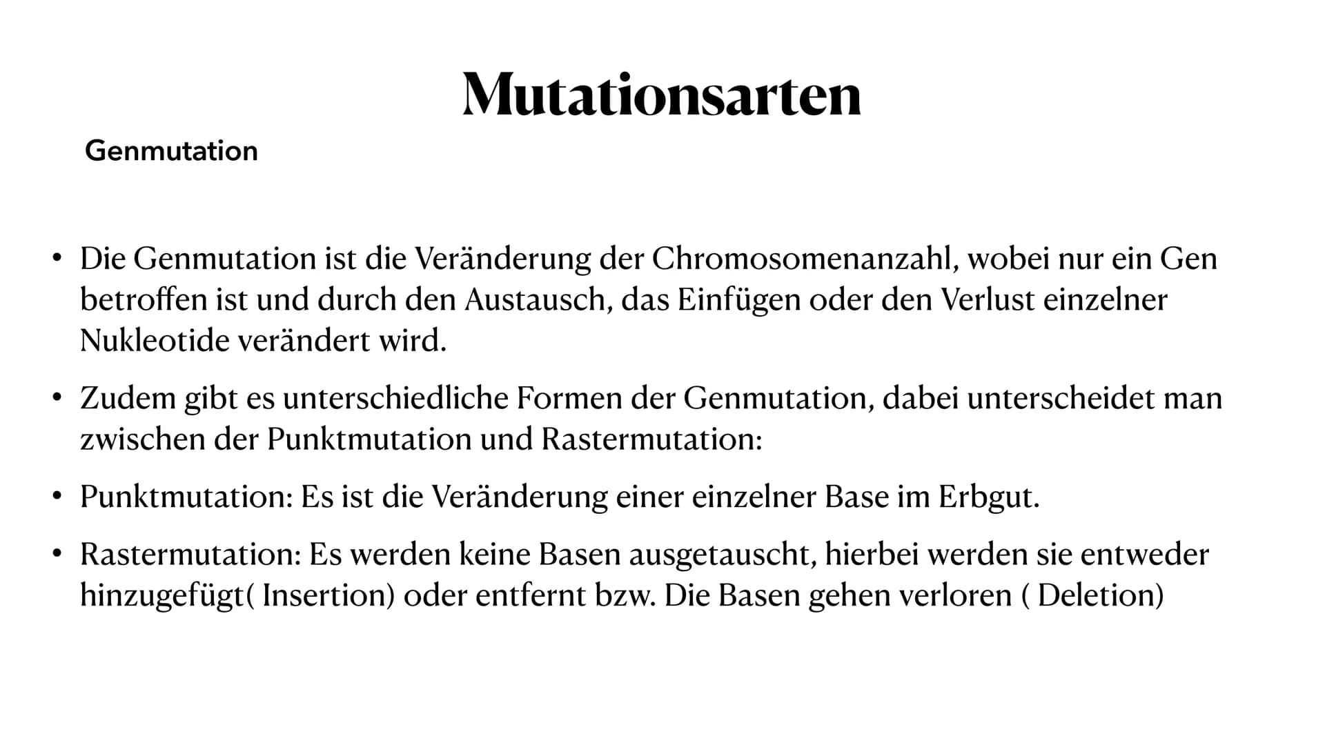 Mutation
Biologie_Lk_12
Julia Said, 23.06.2021 Mutation
Biologie_Lk_12
Julia Said, 23.06.2021 ●
●
●
Gliederung
●
Was sind Mutationen überhau