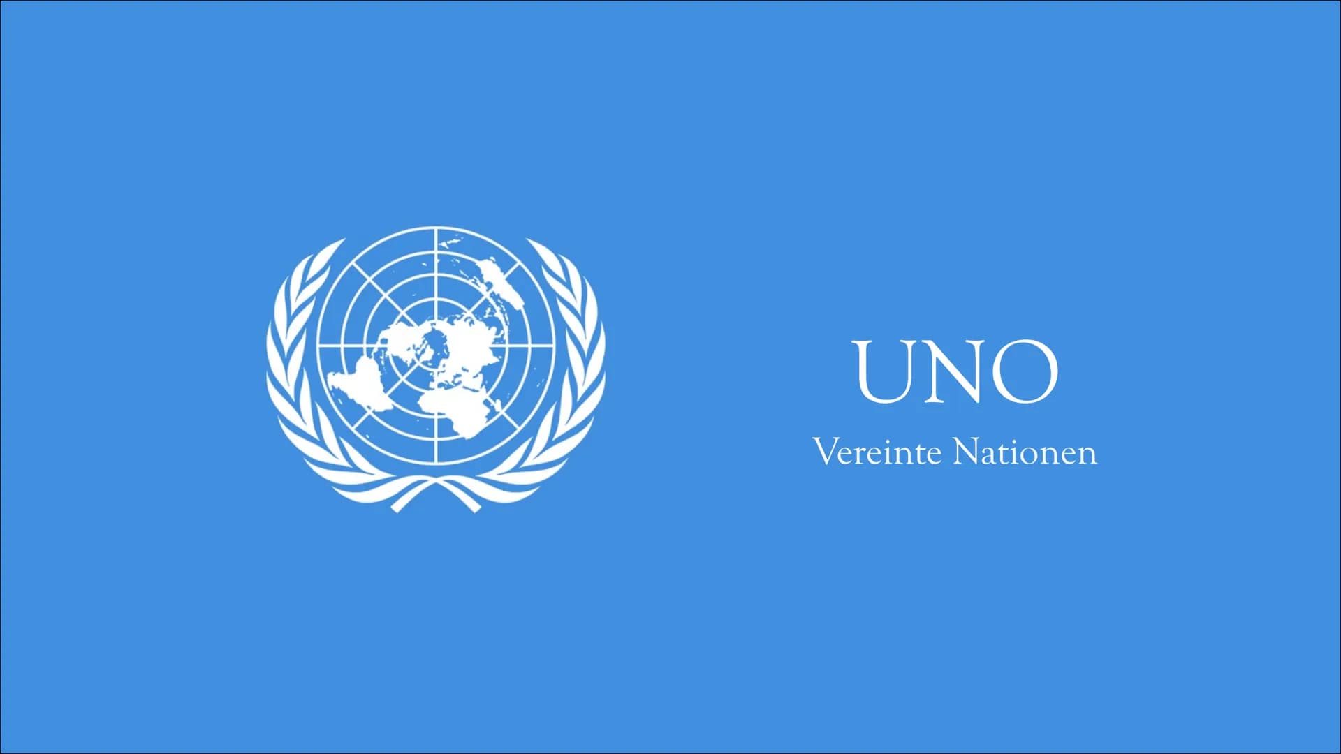 UNO
Vereinte Nationen UNITED NATIONS
NATIONS UNIES
Gliederung
1. Allgemein
2. Geschichte
3. Bestandteile
3.1. Generalversammlung
3.2. Sicher