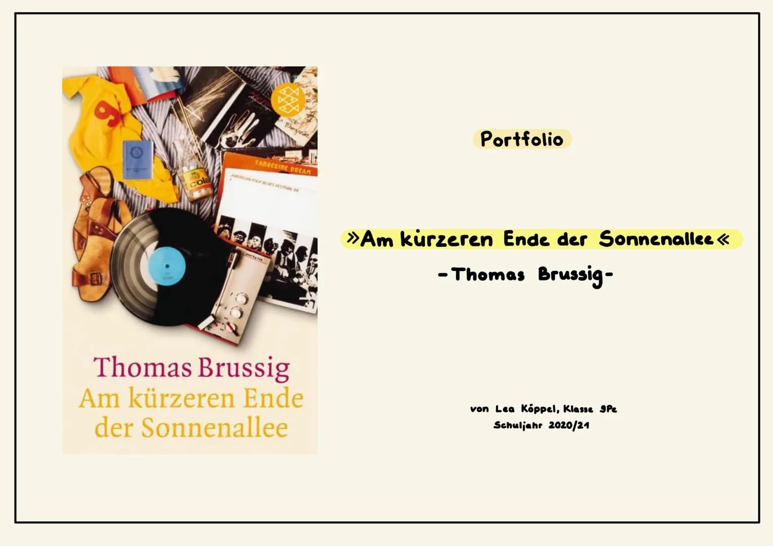 Margarita
TARGCOINE DREAM
Thomas Brussig
Am kürzeren Ende
der Sonnenallee
Portfolio
»Am kürzeren Ende der Sonnenallee«
-Thomas Brussig-
von 