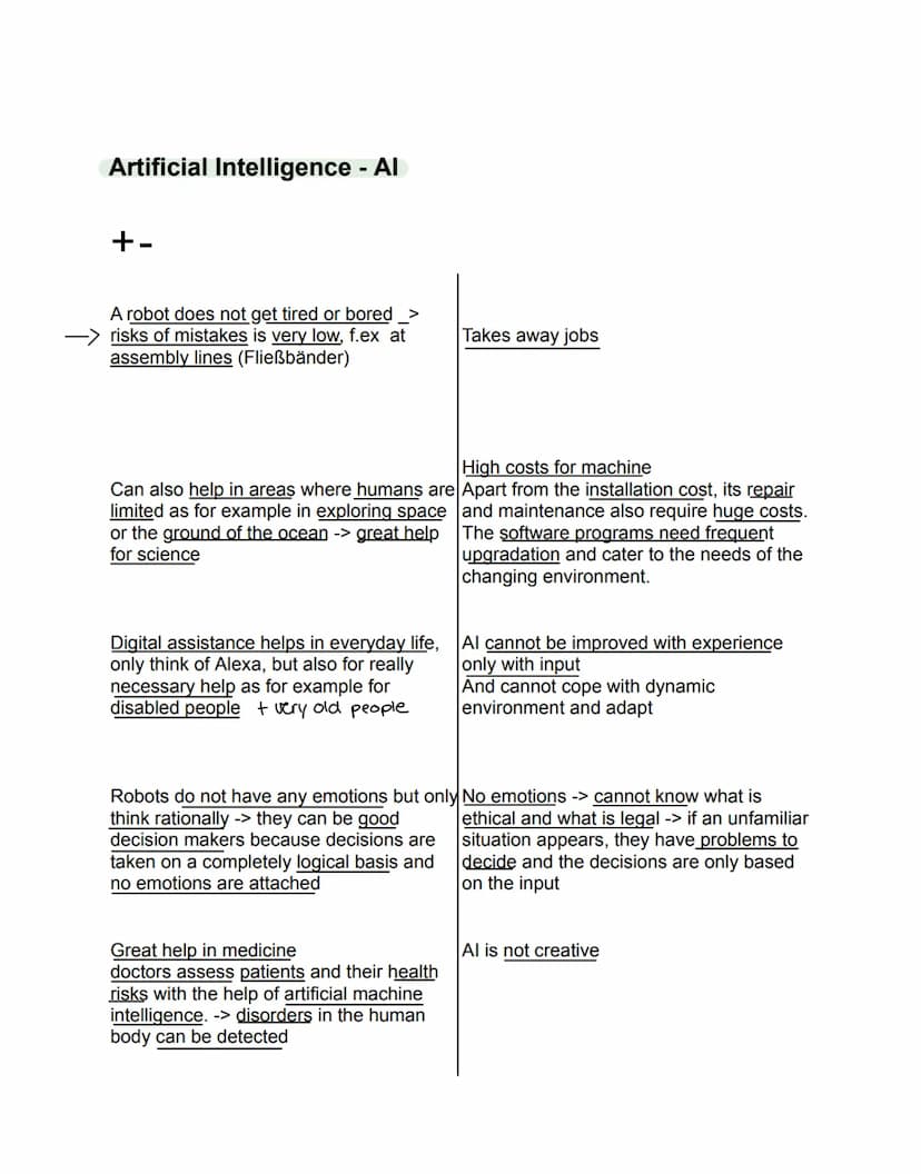 Risks and benefits of artificial intelligence
Einleitung The questions whether Al is a bane or a boon has to be considered from different
pe