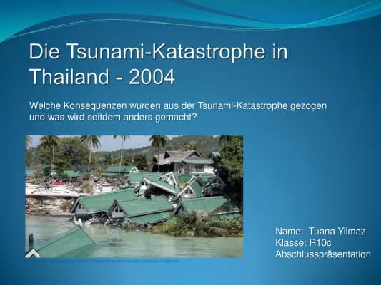 Know Präsentation- Die Tsunami Katastrophe im Jahr 2004 in Thailand thumbnail
