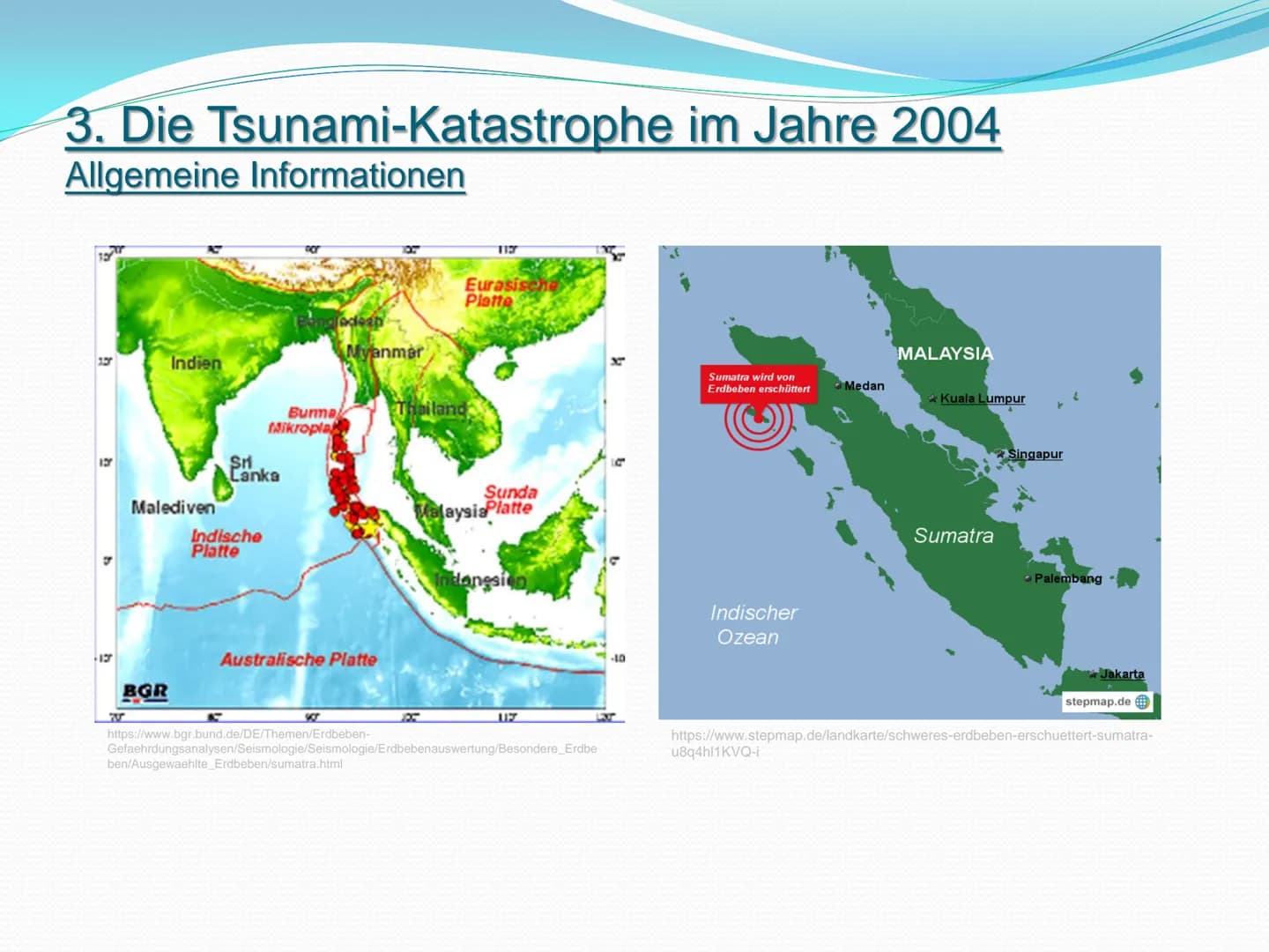Die Tsunami-Katastrophe in
Thailand - 2004
Welche Konsequenzen wurden aus der Tsunami-Katastrophe gezogen
und was wird seitdem anders gemach