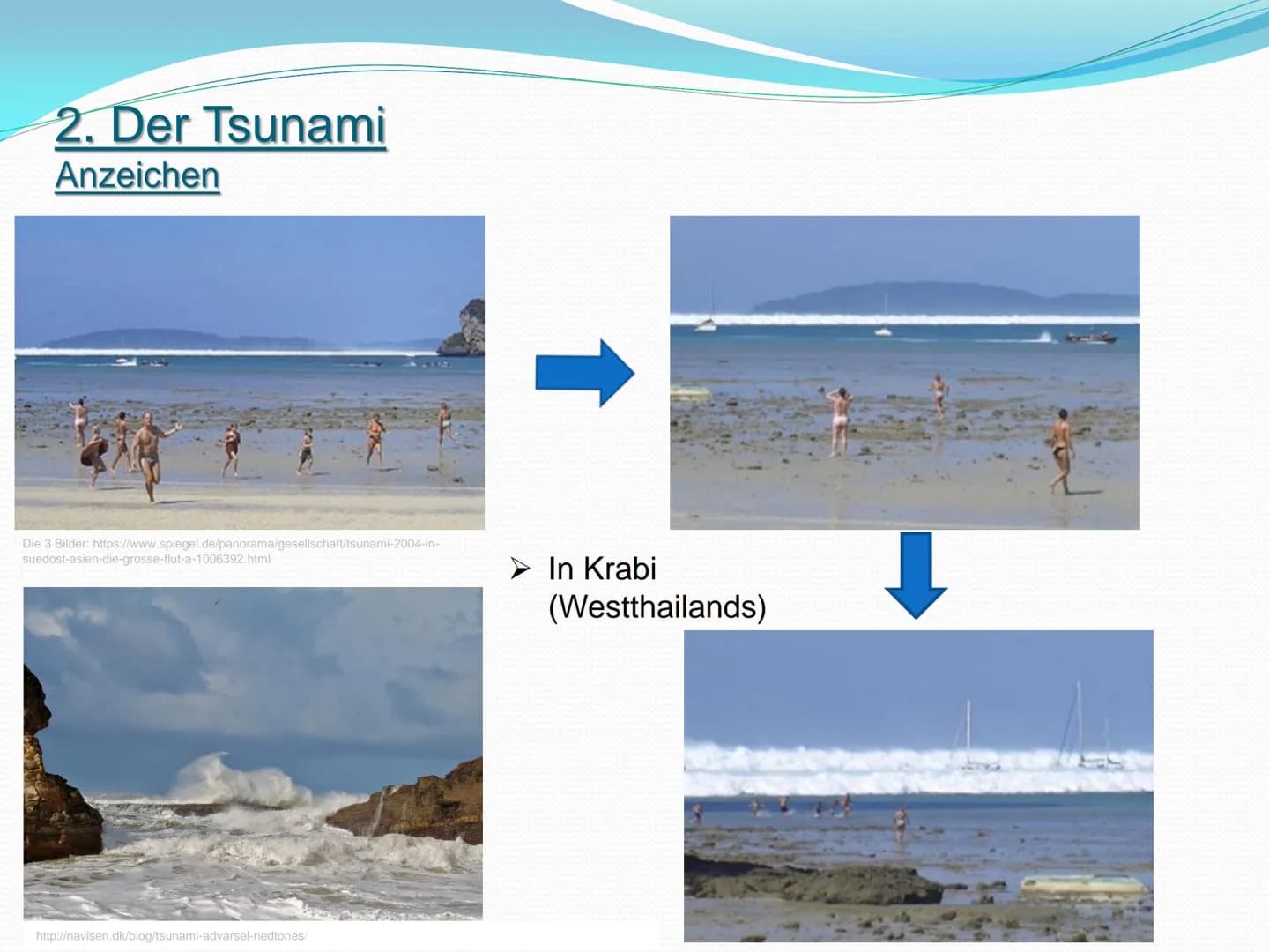Die Tsunami-Katastrophe in
Thailand - 2004
Welche Konsequenzen wurden aus der Tsunami-Katastrophe gezogen
und was wird seitdem anders gemach