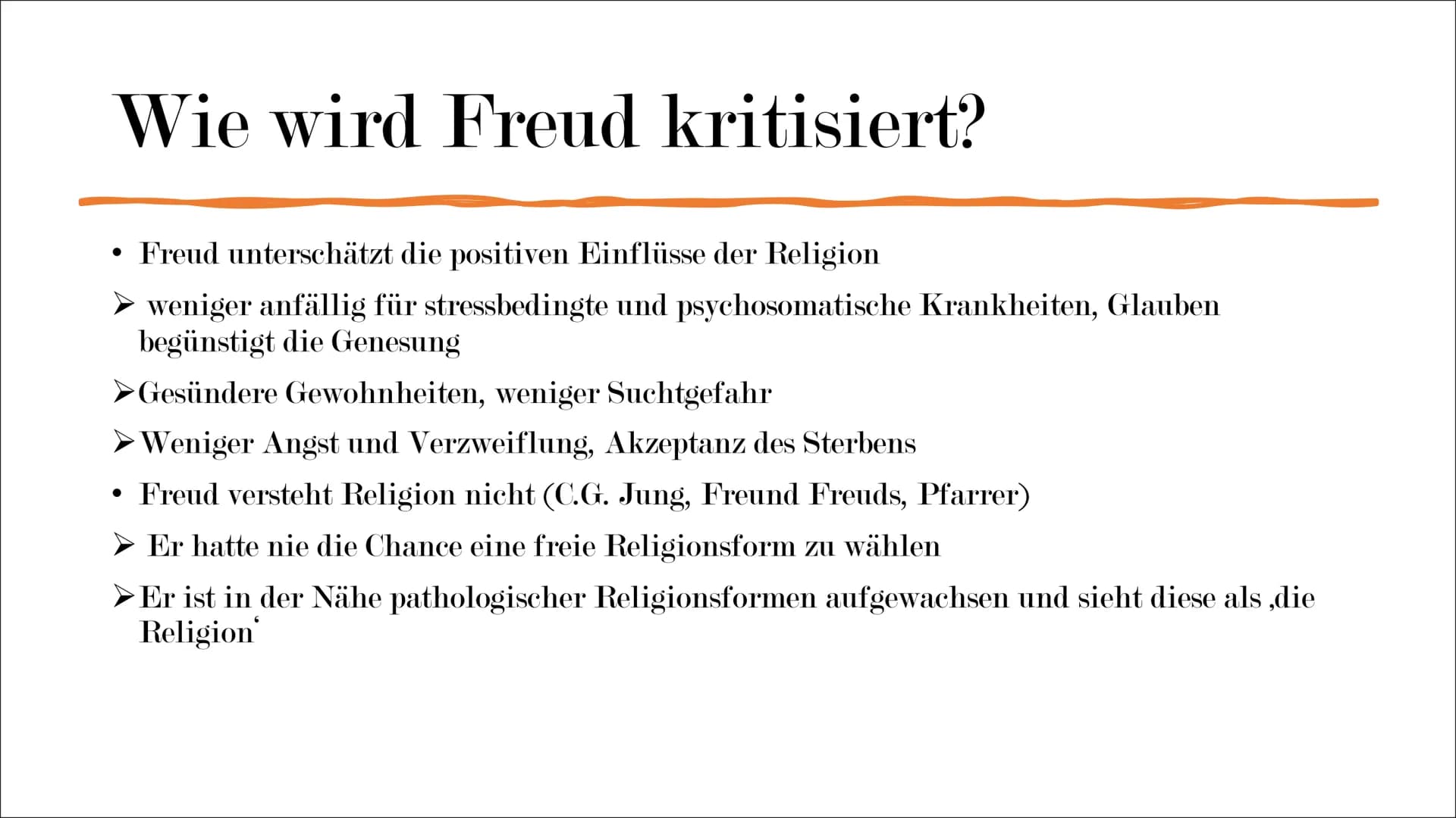 Sigmund Freud –
Religionskritik
Lena, Hosna, Johanna und Leonie Inhalt
• Wer ist Sigmund Freud?
●
●
●
Religion als Neurose
Inwiefern kritisi