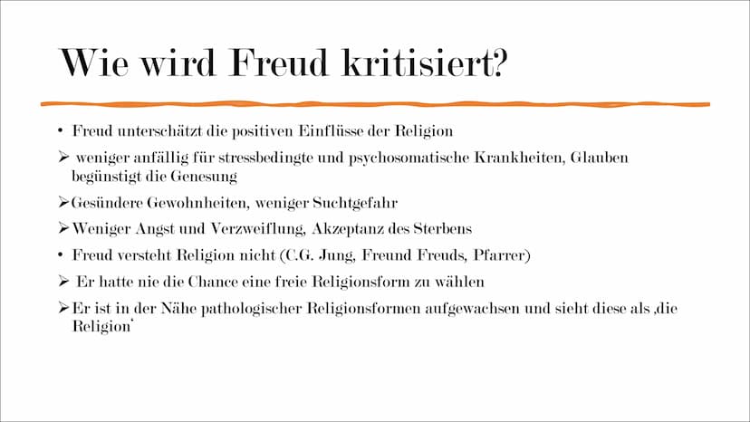 Sigmund Freud –
Religionskritik
Lena, Hosna, Johanna und Leonie Inhalt
• Wer ist Sigmund Freud?
●
●
●
Religion als Neurose
Inwiefern kritisi