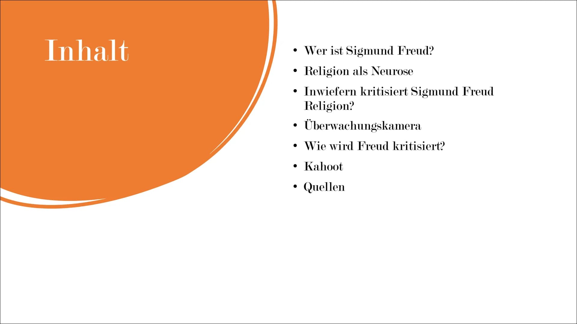 Sigmund Freud –
Religionskritik
Lena, Hosna, Johanna und Leonie Inhalt
• Wer ist Sigmund Freud?
●
●
●
Religion als Neurose
Inwiefern kritisi