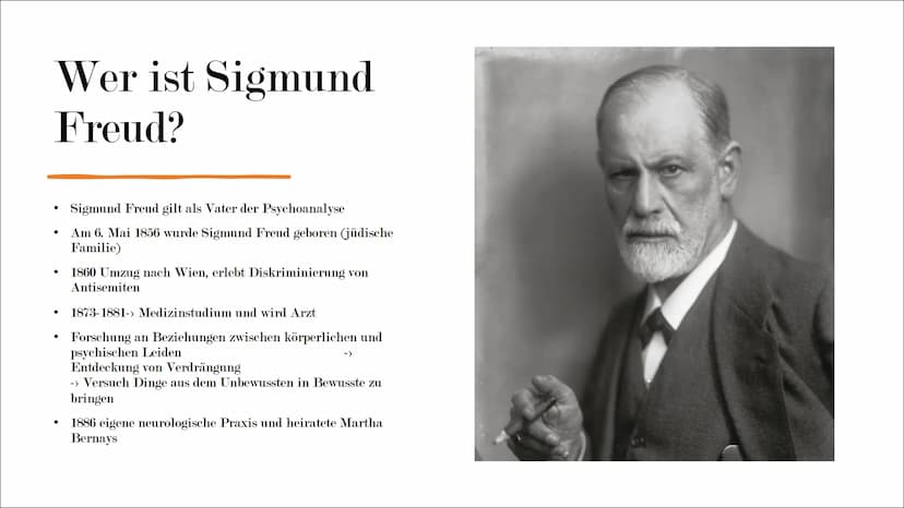 Sigmund Freud –
Religionskritik
Lena, Hosna, Johanna und Leonie Inhalt
• Wer ist Sigmund Freud?
●
●
●
Religion als Neurose
Inwiefern kritisi