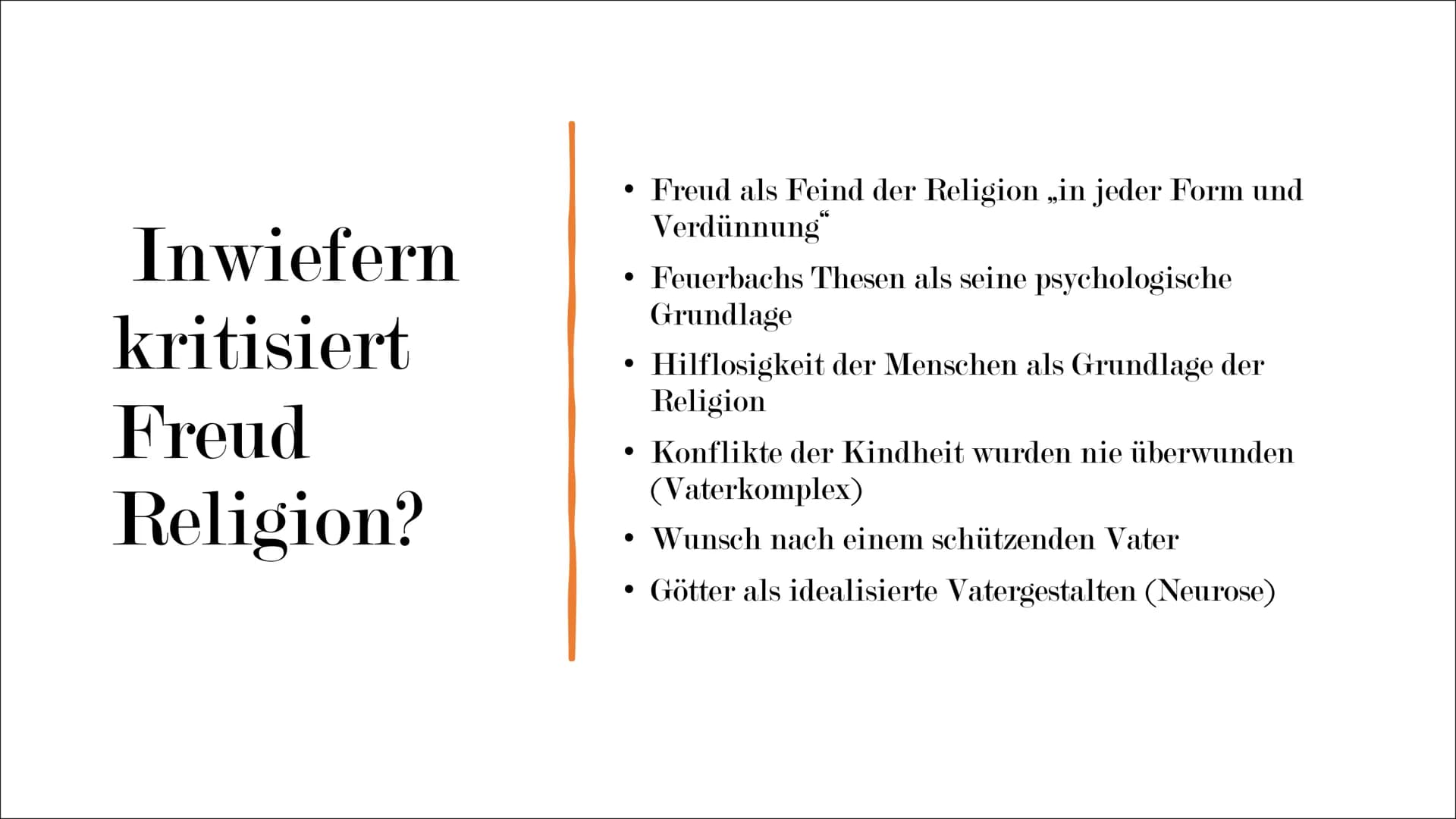 Sigmund Freud –
Religionskritik
Lena, Hosna, Johanna und Leonie Inhalt
• Wer ist Sigmund Freud?
●
●
●
Religion als Neurose
Inwiefern kritisi
