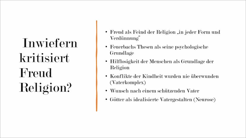 Sigmund Freud –
Religionskritik
Lena, Hosna, Johanna und Leonie Inhalt
• Wer ist Sigmund Freud?
●
●
●
Religion als Neurose
Inwiefern kritisi