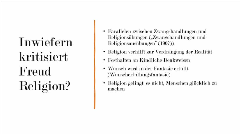 Sigmund Freud –
Religionskritik
Lena, Hosna, Johanna und Leonie Inhalt
• Wer ist Sigmund Freud?
●
●
●
Religion als Neurose
Inwiefern kritisi
