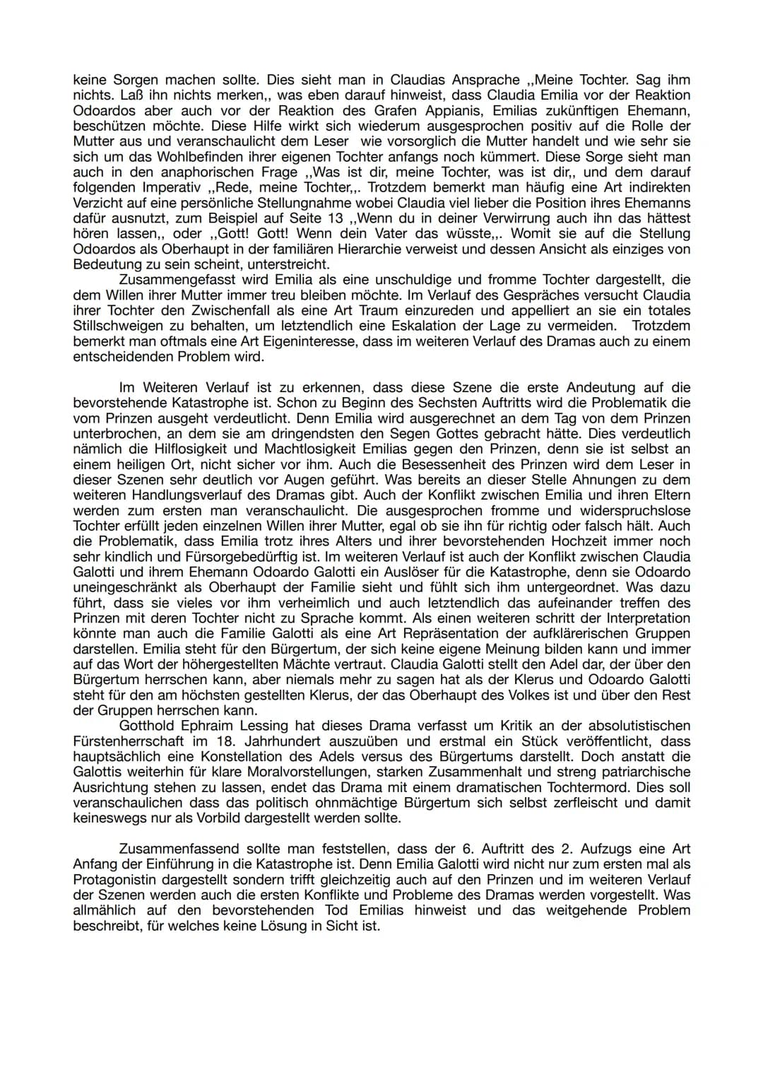 ANALYSE
2. AUFZUG / 6. AUFTRITT
Taruna Jung
Deutsch
Das bürgerliche Trauerspiel ,,Emilia Galotti,, dass 1722 von Gotthold Ephraim Lessing
pu